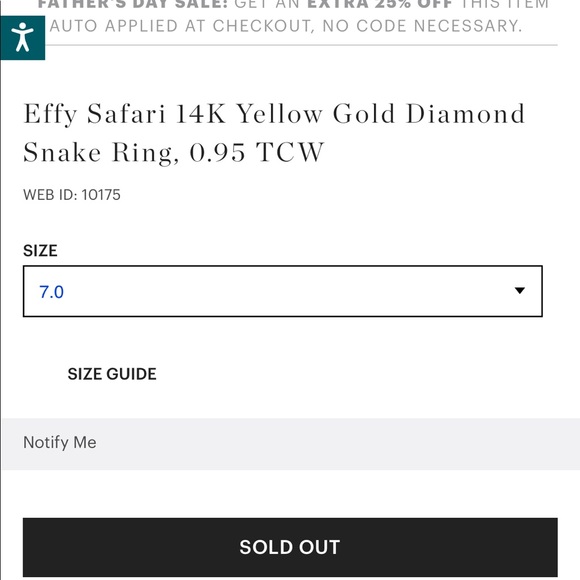 EFFY Snake Ring - Picture 12 of 15